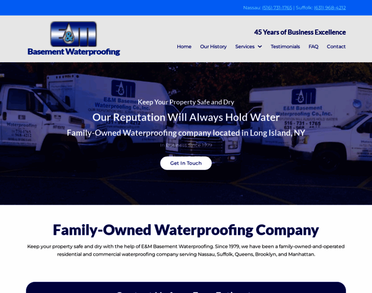 Emwaterproofing.com thumbnail