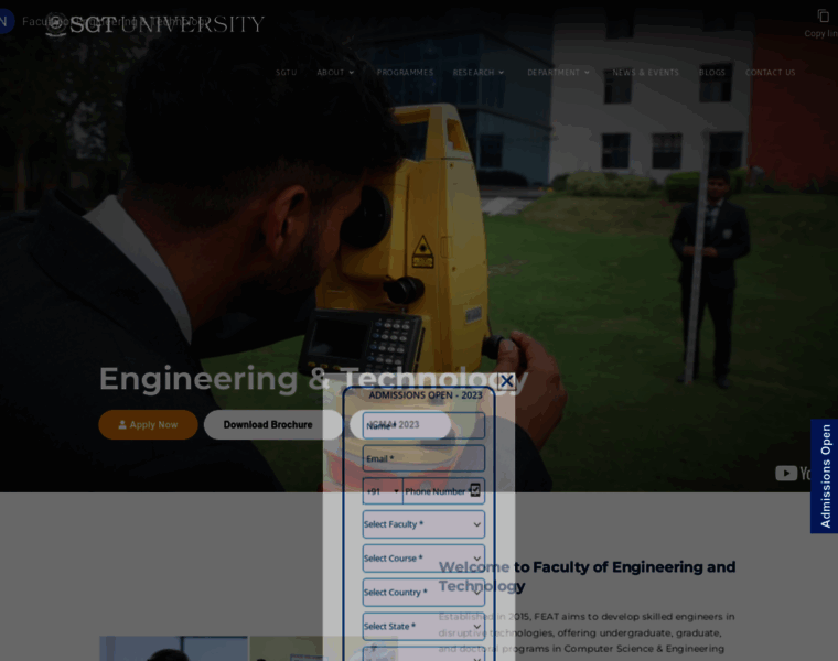 Engineering.sgtuniversity.ac.in thumbnail