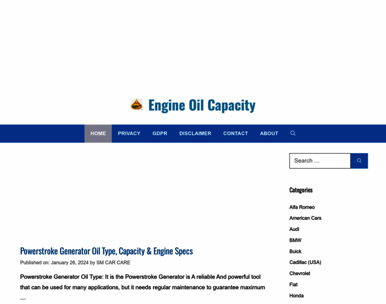 Engineoiil-capacity.com thumbnail