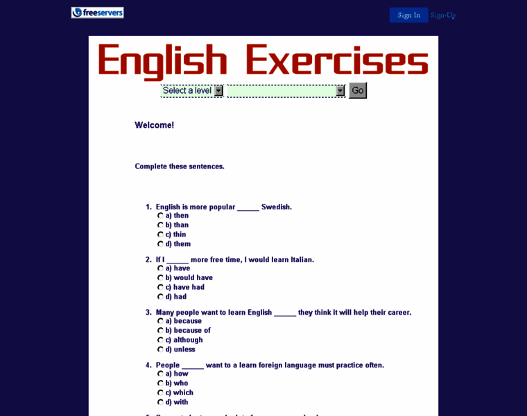 Englishexercises.net thumbnail