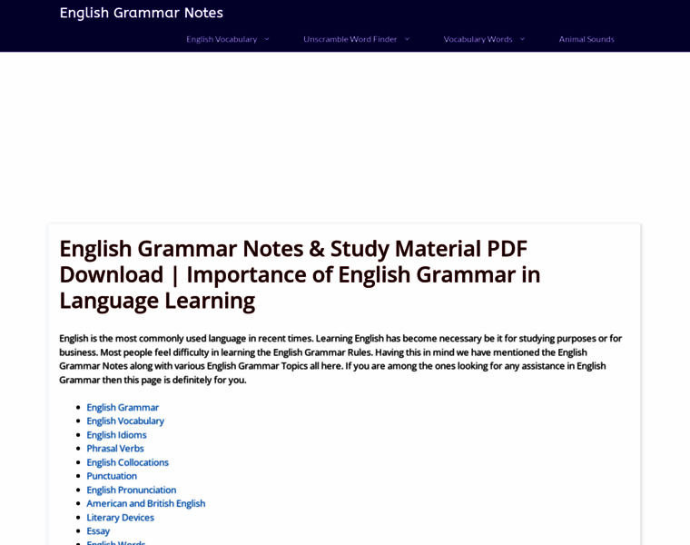 Englishgrammarnotes.com thumbnail