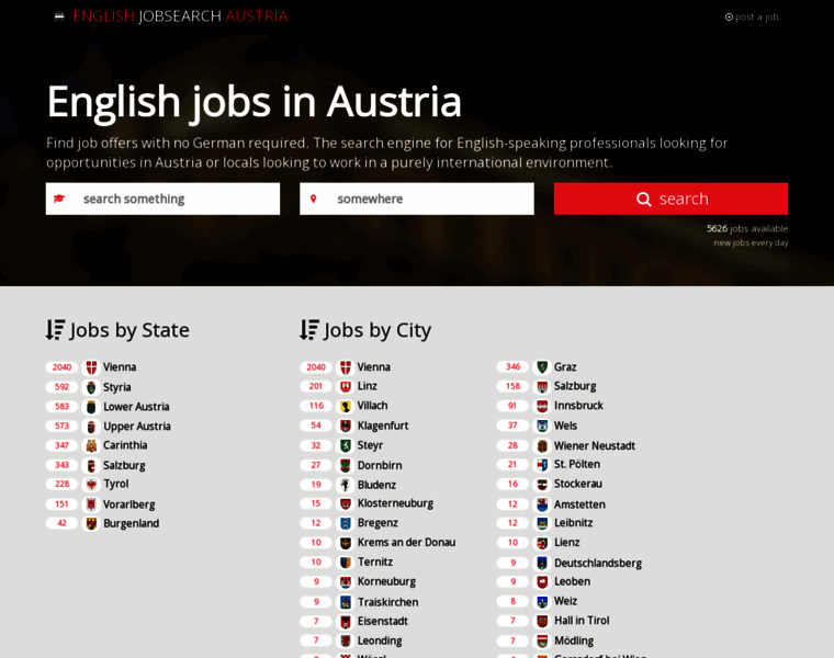 Englishjobsearch.at thumbnail