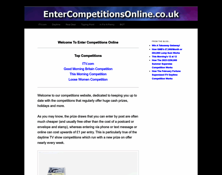 Entercompetitionsonline.co.uk thumbnail