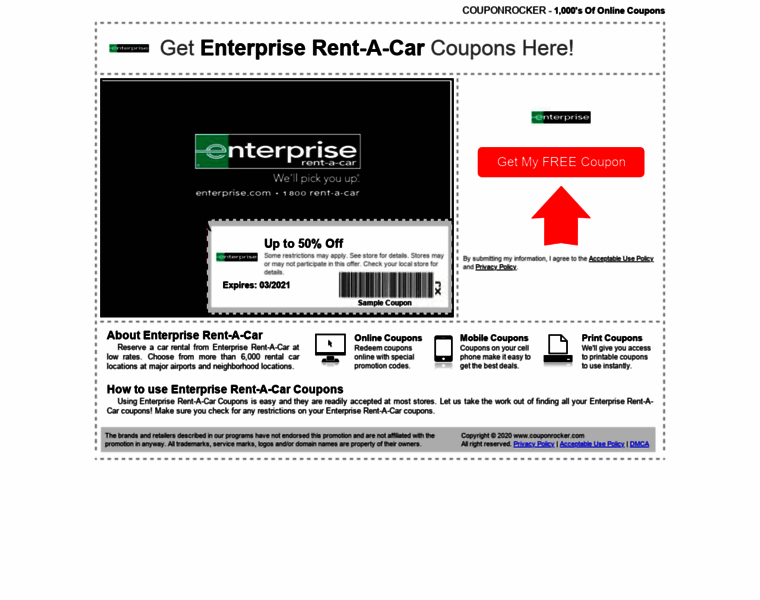 Enterpriserenta.couponrocker.com thumbnail