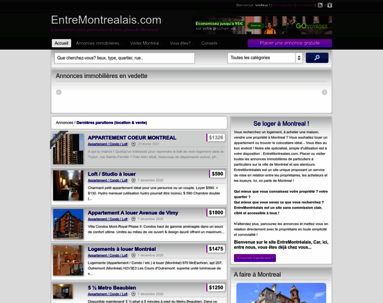 Entremontrealais.com thumbnail