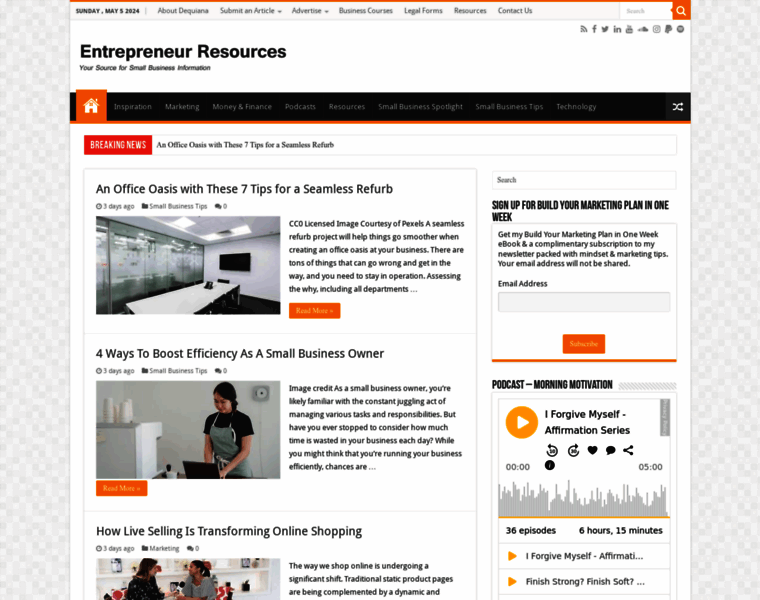 Entrepreneur-resources.net thumbnail