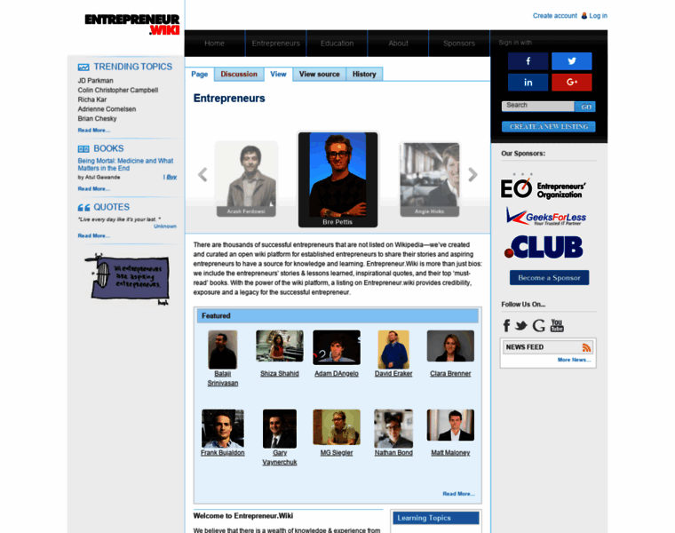 Entrepreneurwiki.com thumbnail