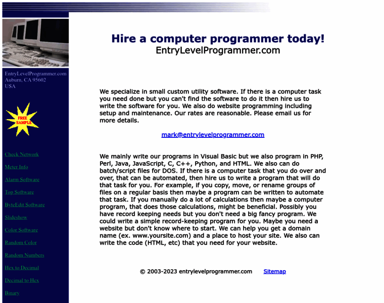 Entrylevelprogrammer.com thumbnail