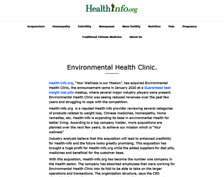 Environmentalhealthclinic.net thumbnail