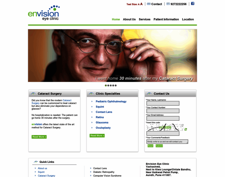 Envisioneyeclinic.com thumbnail