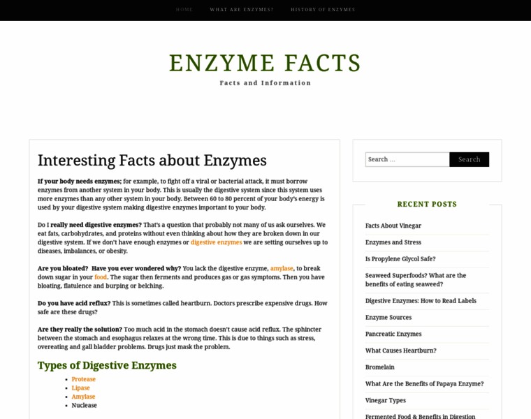 Enzyme-facts.com thumbnail