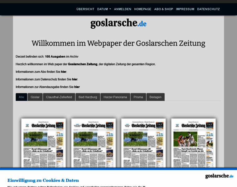 Epaper.goslarsche.de thumbnail