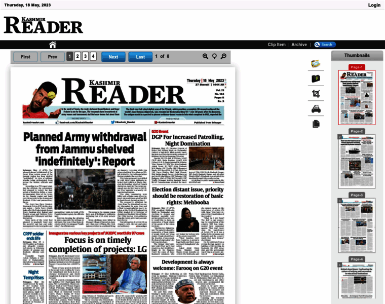 Epaper.kashmirreader.net thumbnail