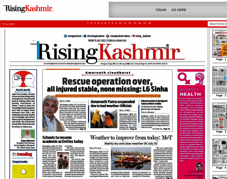 Epaper.risingkashmir.com thumbnail