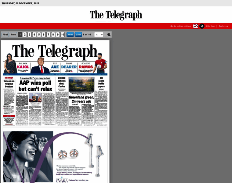 Epaper.telegraphindia.com thumbnail