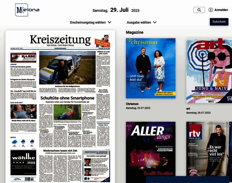 Epaperlogin.kreiszeitung.de thumbnail