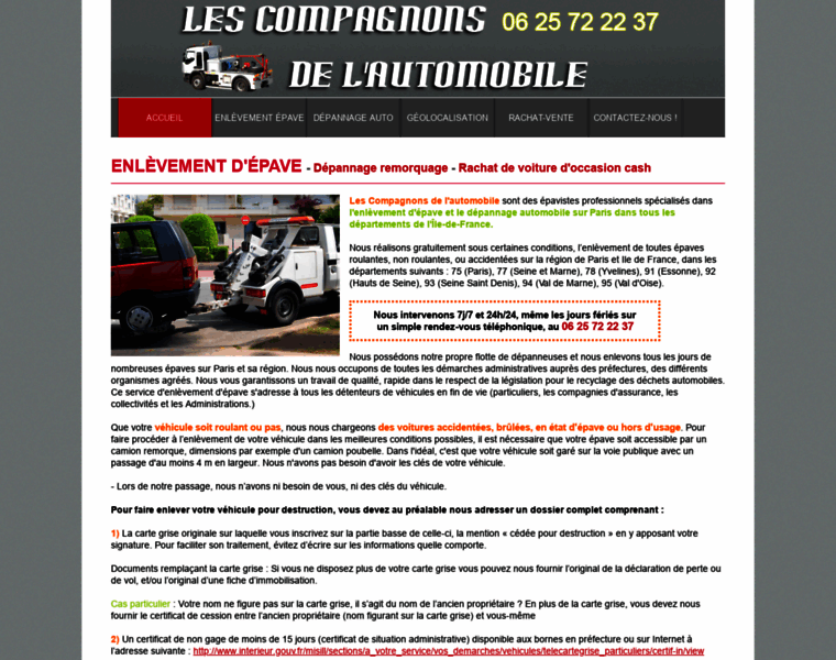 Epave-enlevement-depannage-remorquage-idf.fr thumbnail