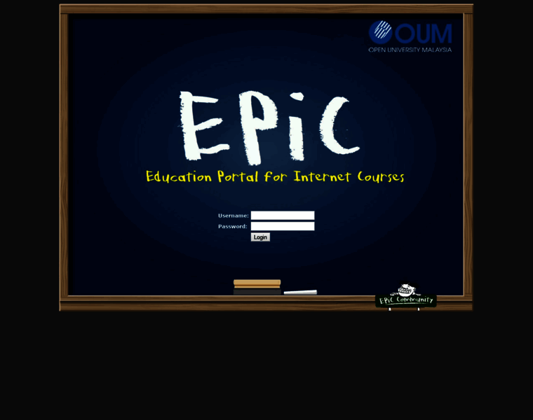 Epic.oum.edu.my thumbnail