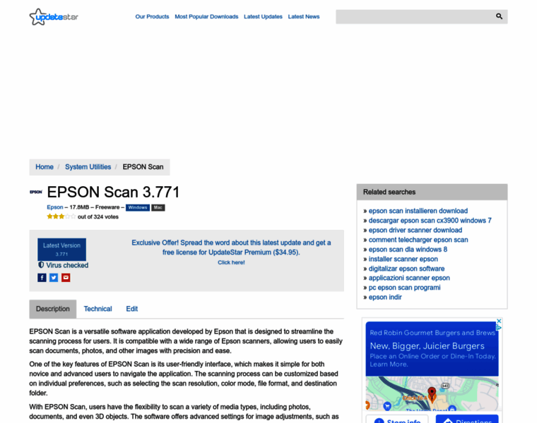Epson-scan.updatestar.com thumbnail