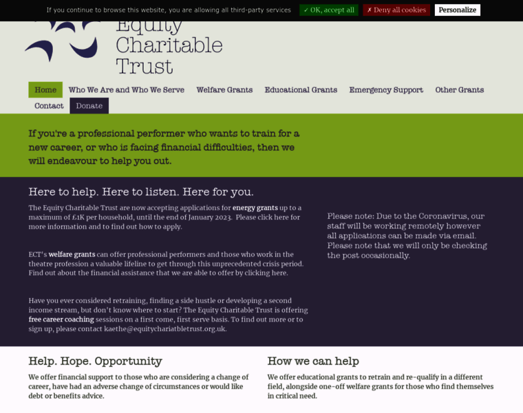 Equitycharitabletrust.org.uk thumbnail