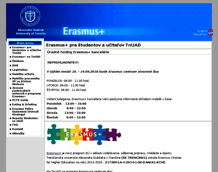 Erasmus.tnuni.sk thumbnail