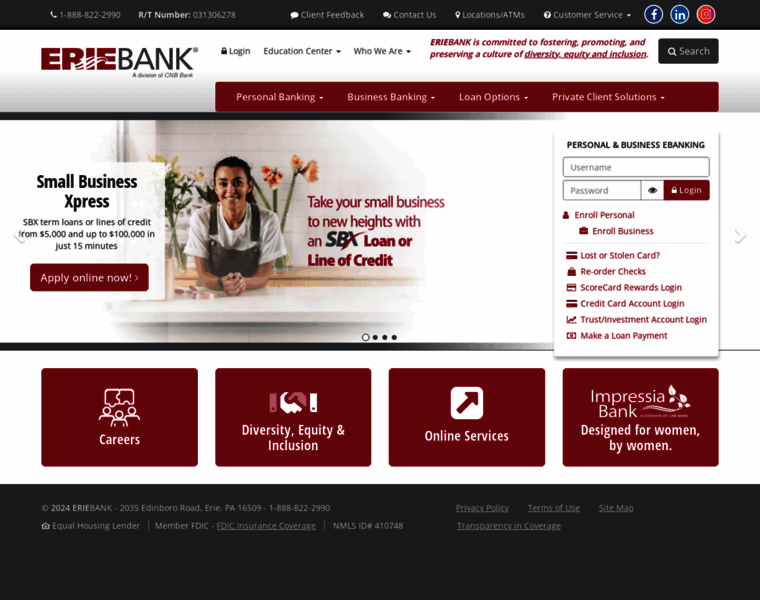 Eriebank.net thumbnail
