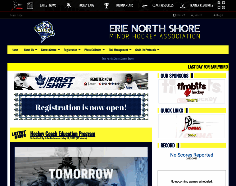 Erienorthshorehockey.com thumbnail