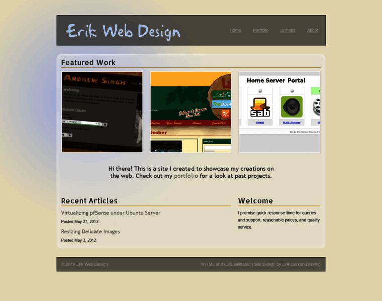 Erikwebdesign.com thumbnail