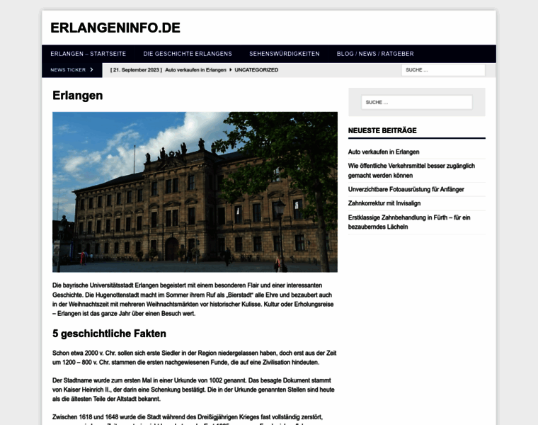 Erlangeninfo.de thumbnail