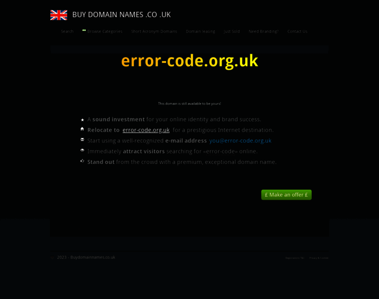 Error-code.org.uk thumbnail