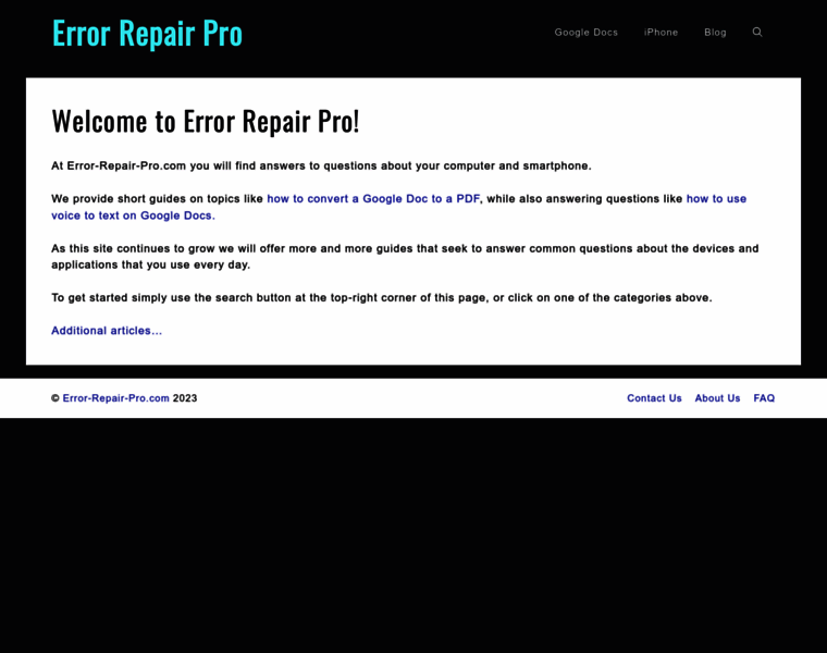Error-repair-pro.com thumbnail