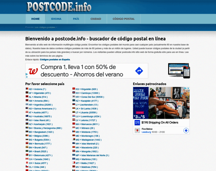 Es.postcode.info thumbnail
