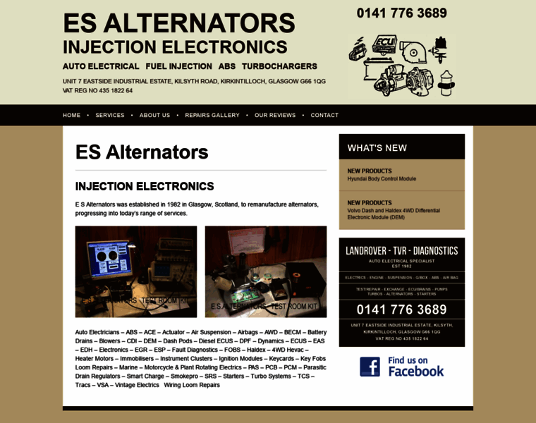 Esalternators.co.uk thumbnail