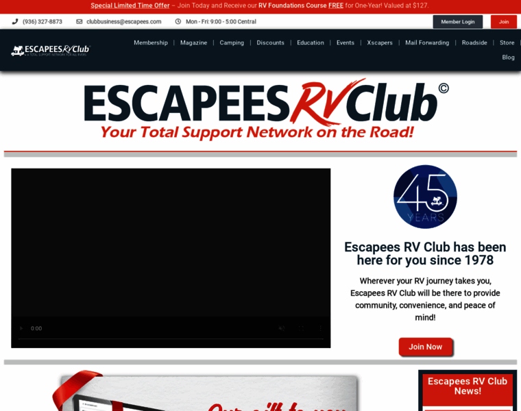Escapees.com thumbnail