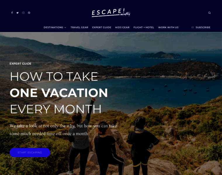 Escapemonthly.com thumbnail