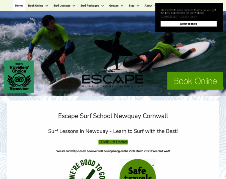 Escapesurfschool.co.uk thumbnail
