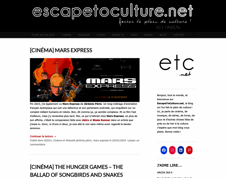 Escapetoculture.net thumbnail