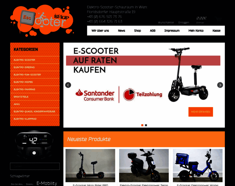 Escooter-shop.at thumbnail