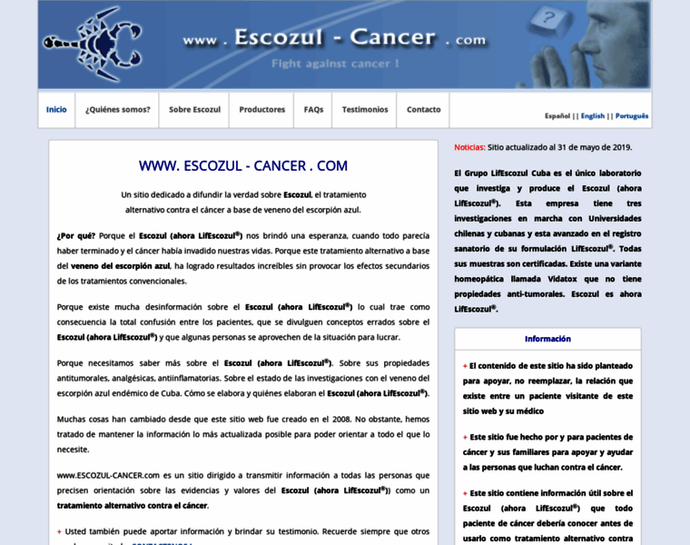 Escozul-cancer.com thumbnail