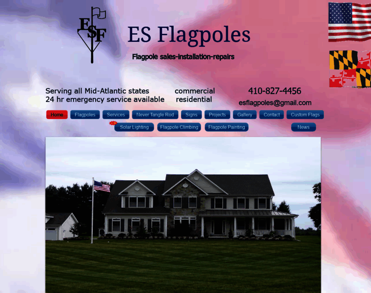 Esflagpoles.com thumbnail