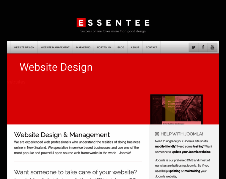 Essenteewebdesign.co.nz thumbnail