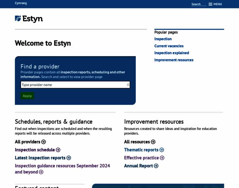 Estyn.gov.uk thumbnail