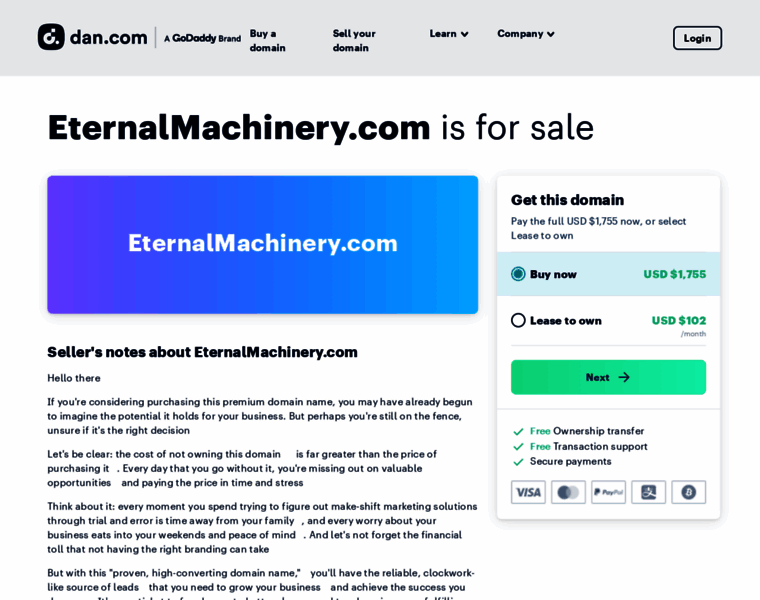 Eternalmachinery.com thumbnail