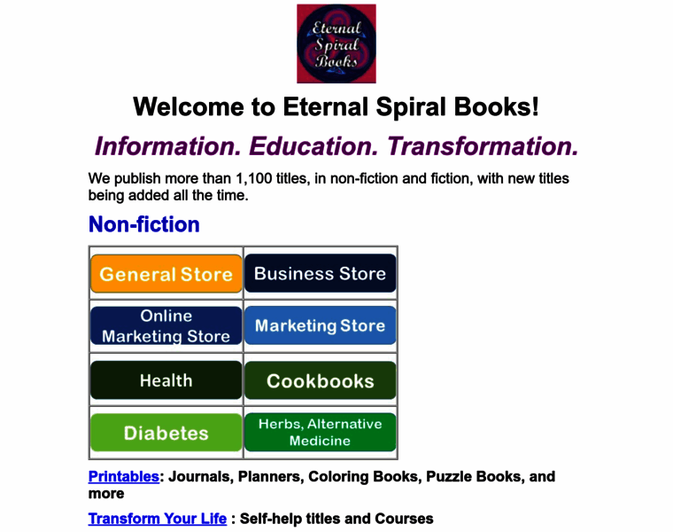 Eternalspiralbooks.com thumbnail