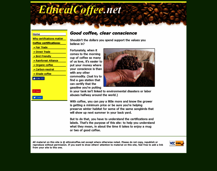Ethicalcoffee.net thumbnail