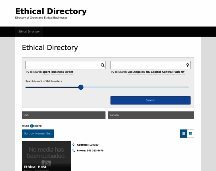 Ethicaldirectory.ca thumbnail