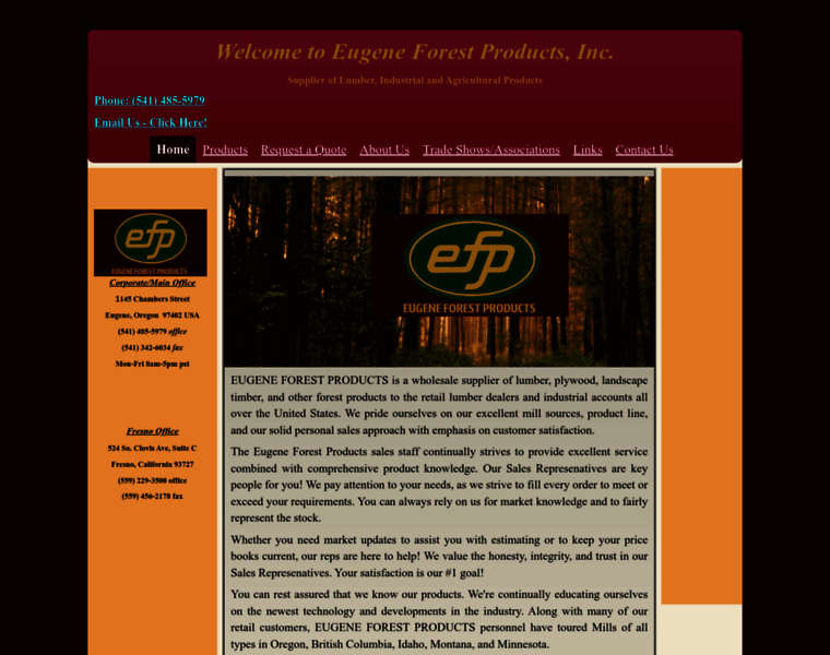 Eugeneforestproducts.com thumbnail