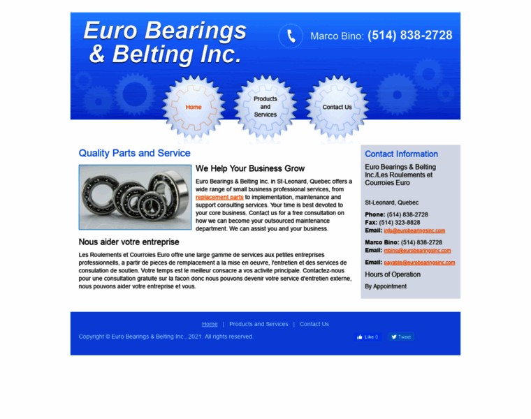 Eurobearingsandbelting.com thumbnail