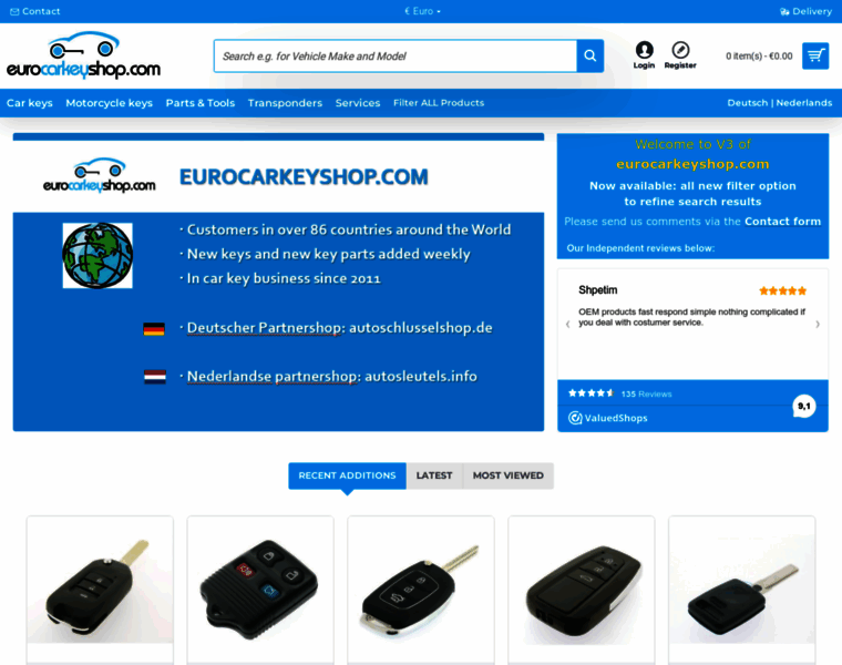 Eurocarkeyshop.com thumbnail