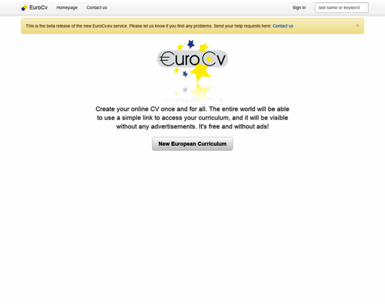 Eurocv.eu thumbnail